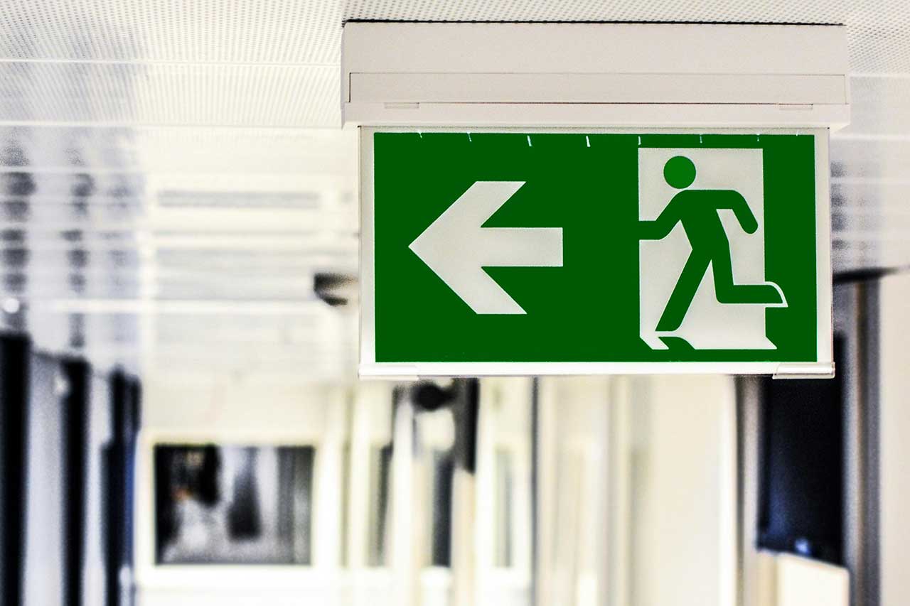 exit sign visual sd